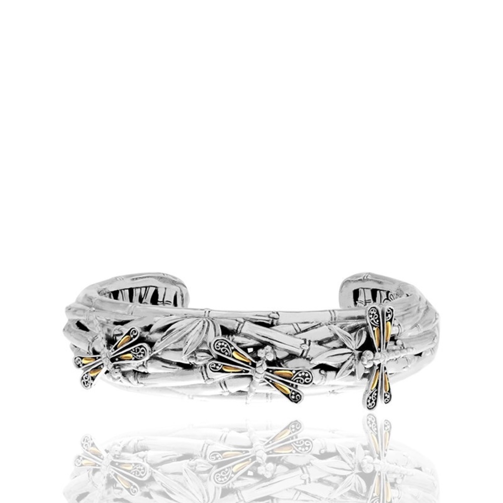 Sweet dragonfly 18k .925 Cuff bracelet